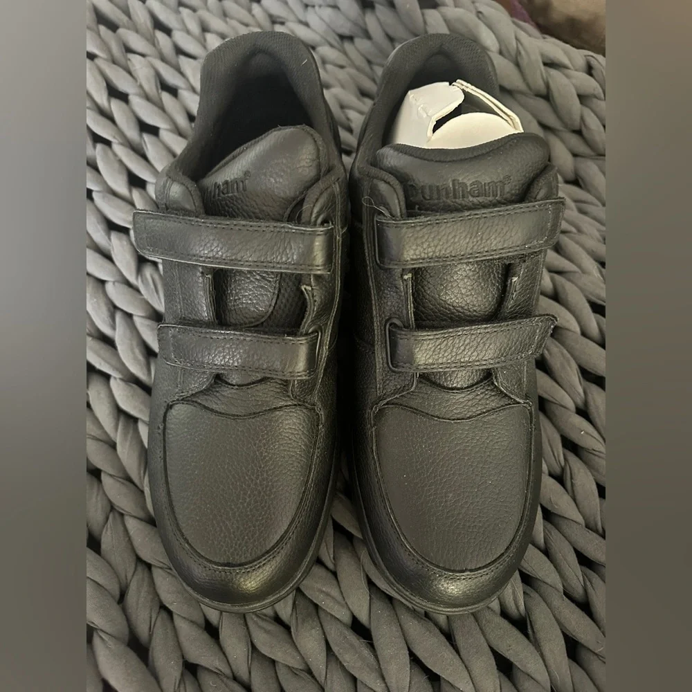 Dunham Black New Balance Winslow‎ Leather Velcro Oxford Sneakers 15 USA